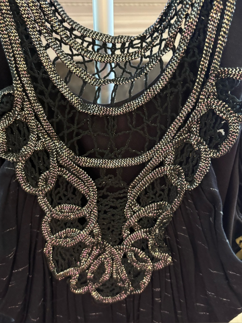 Studio Y Black Dress with Beaded Detail small flaw in strap very easy fix